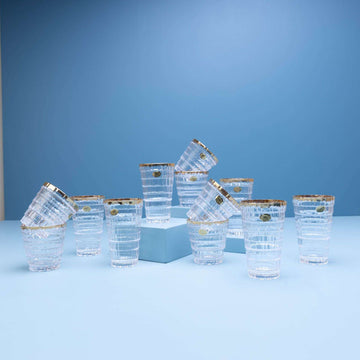 Golden Twin Gilded Glasses Set