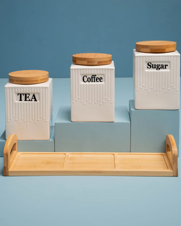 Essentials Porcelain Canister 3 pcs Set