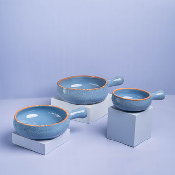 Pottery 3 Pcs Pans Set