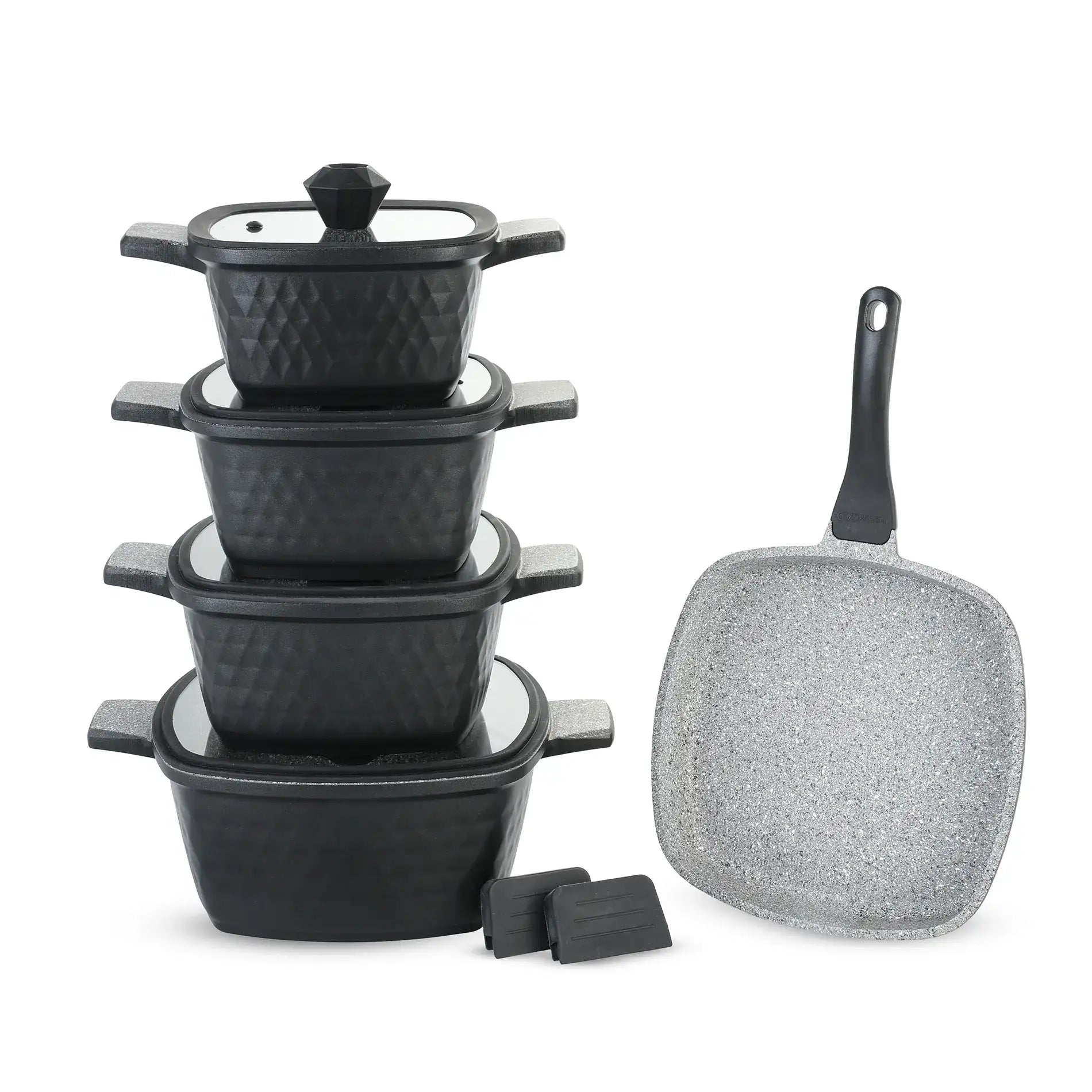 11 Pieces Set Cube Die-Cast Granite