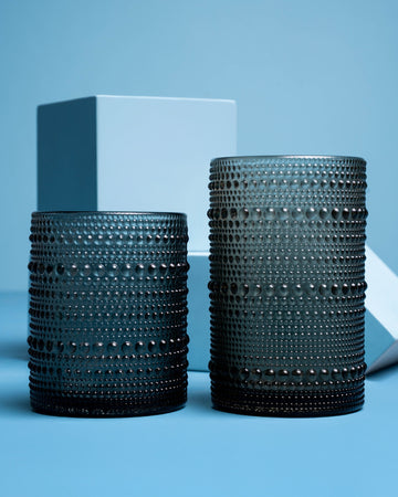 Dotline Glass Cup - Black