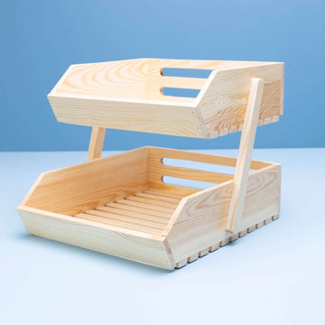 Rustic Pine Tier Organizer