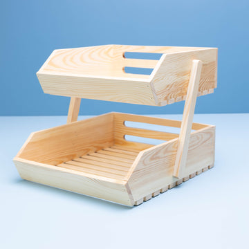 Rustic Pine Tier Organizer