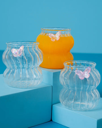 Butterfly Glass Cup