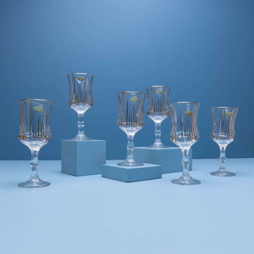 Golden Polygon Gleam Glass Set