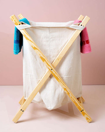 Wood Foldable Laundry Basket