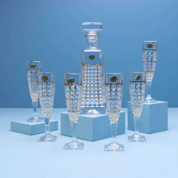 Golden Lattice Drinkware Set