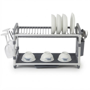 2-Tier Silver Dish Rack