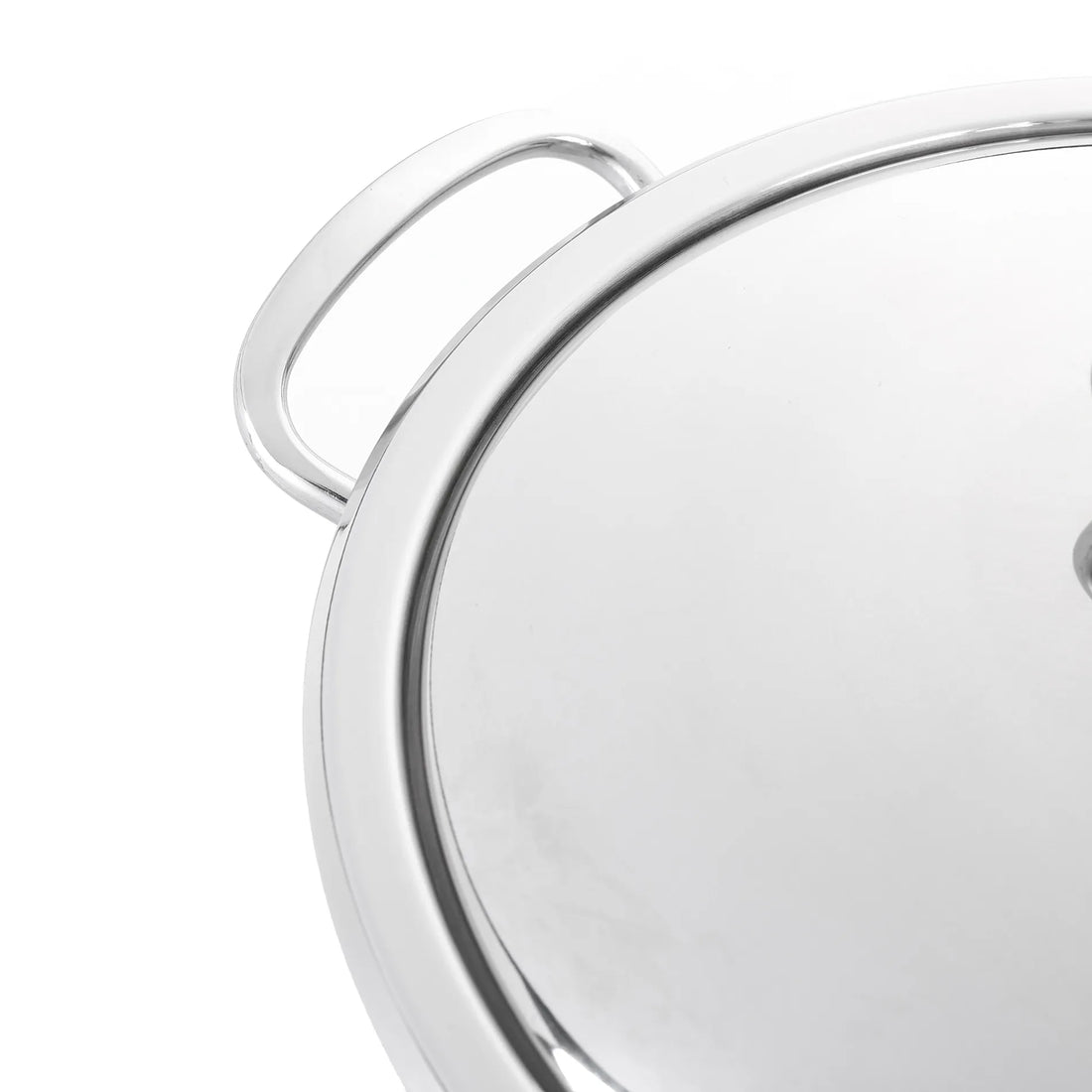 Stainless Steel Striped Pot with handle