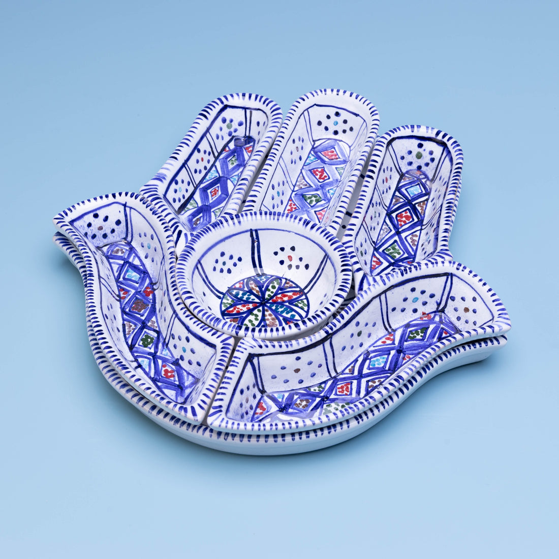 صينية فخار أرابيسك 7 قطع