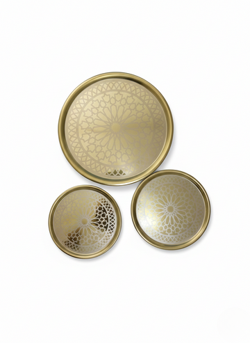 صينية تقديم أرابيسك - ذهبية