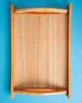 Charm wooden handle serving tray