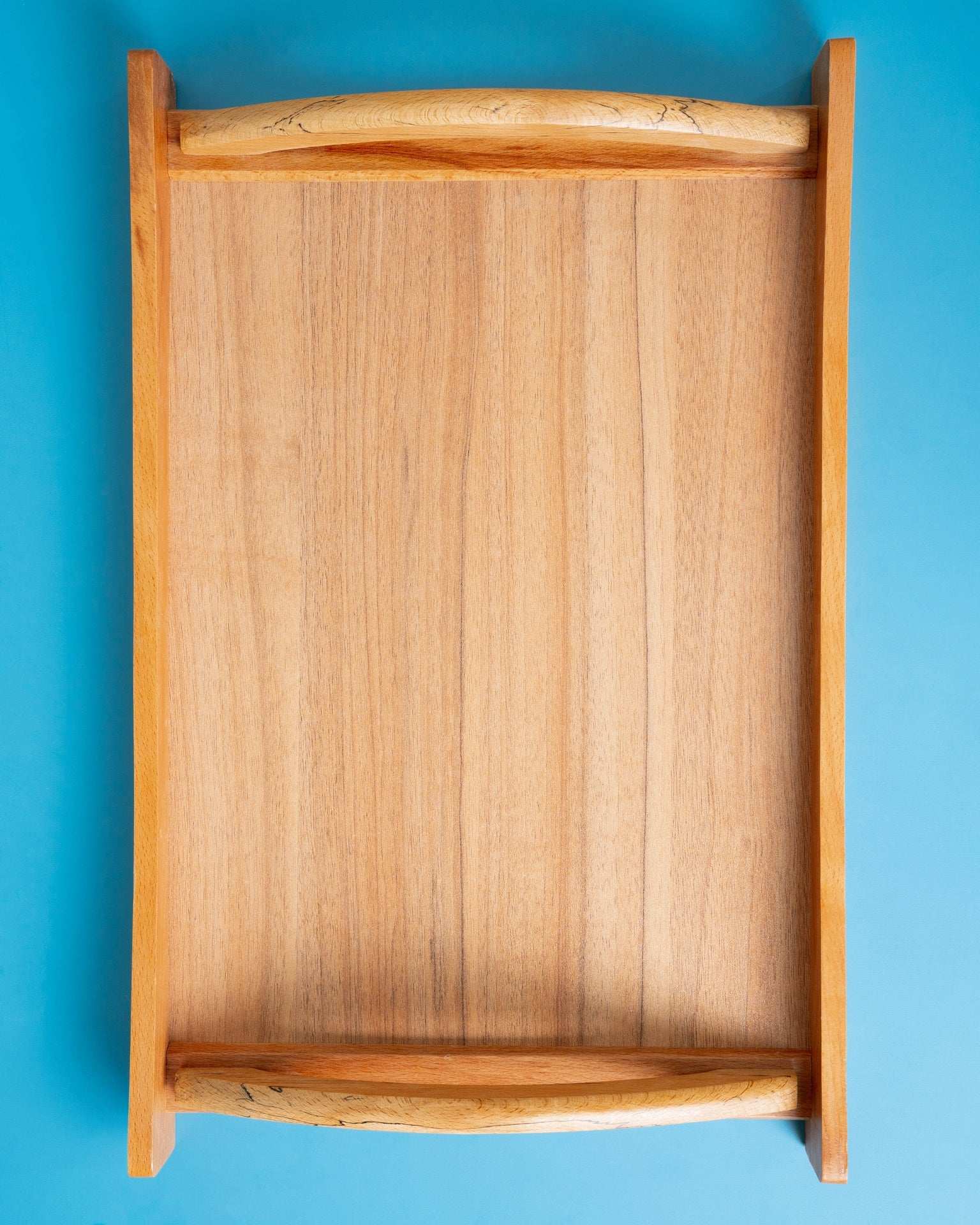 Charm wooden handle serving tray