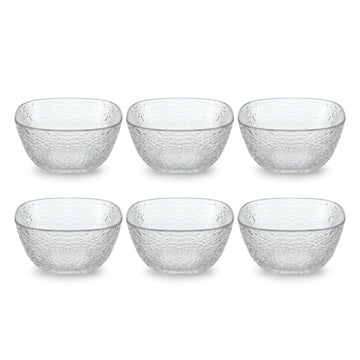 6-Pieces Dimpled Glass Bowl Set