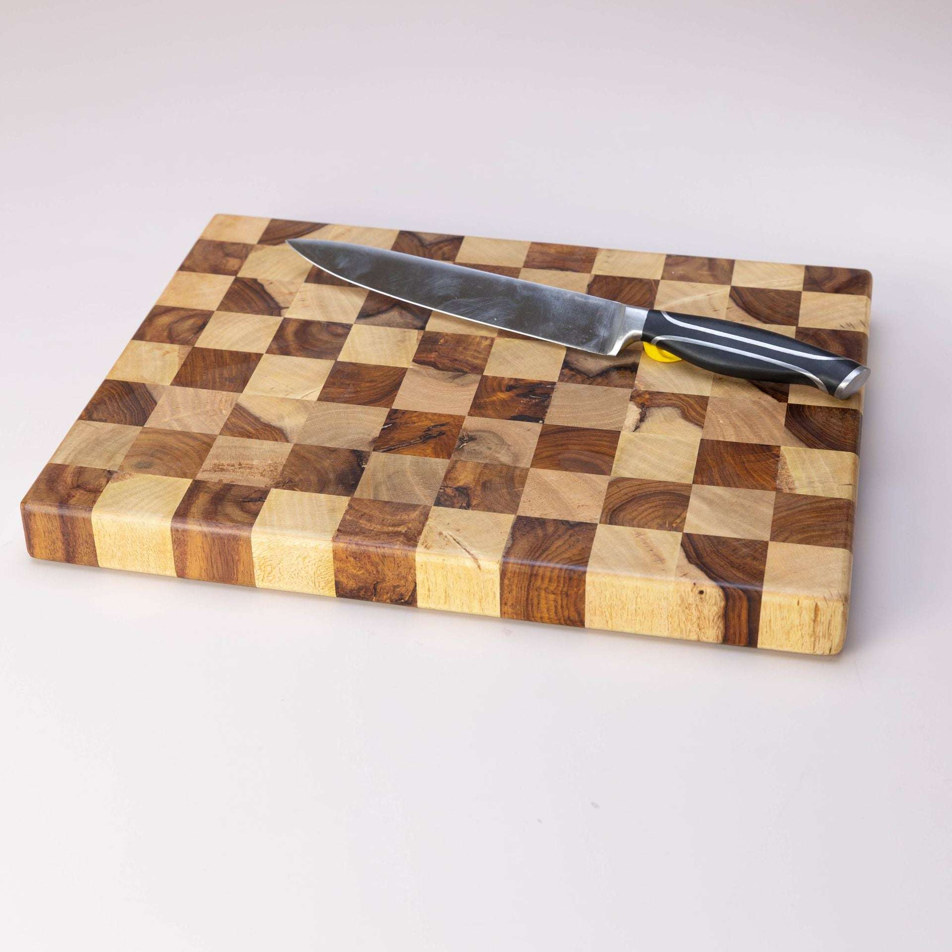 Checkered Elegance Cutting Board