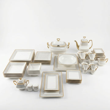 62-Pieces Nordic Square Dinnerware Set