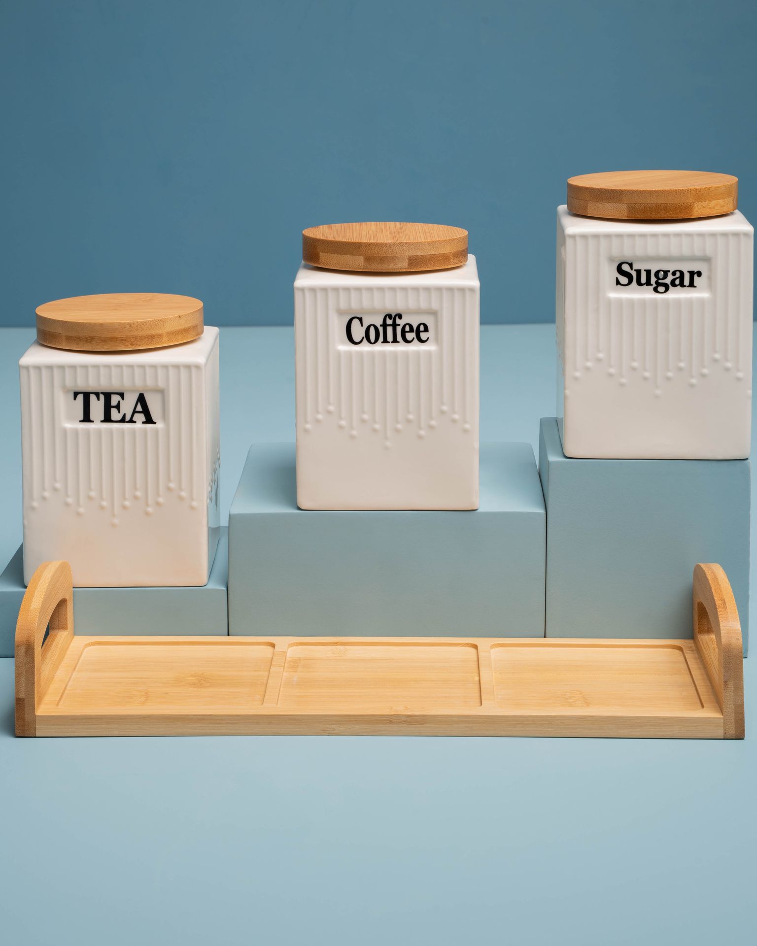 Essentials Porcelain Canister 3 pcs Set
