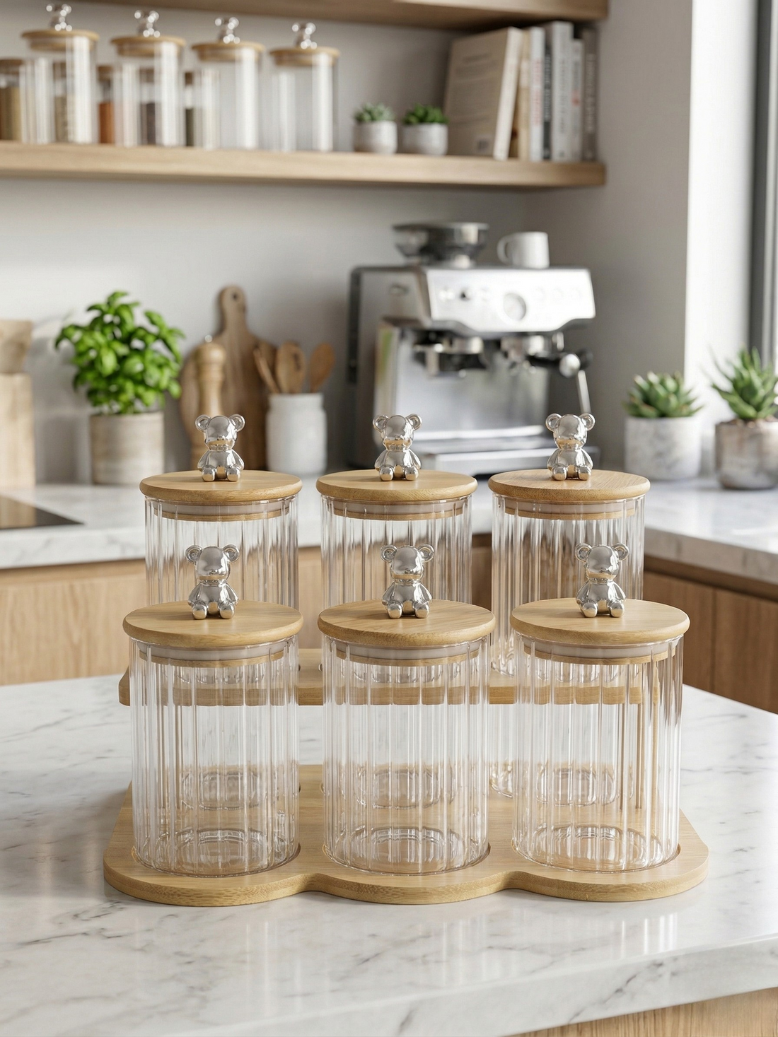 6-Pieces Wood Storage Set