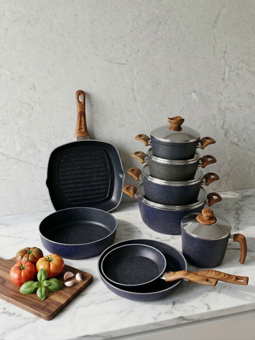 Terynova Power Granite 14-Piece Cookware Set