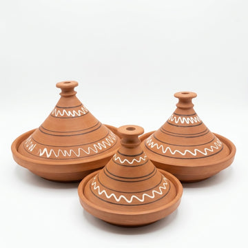 3-Piece Moroccan Clay Cooking Set
