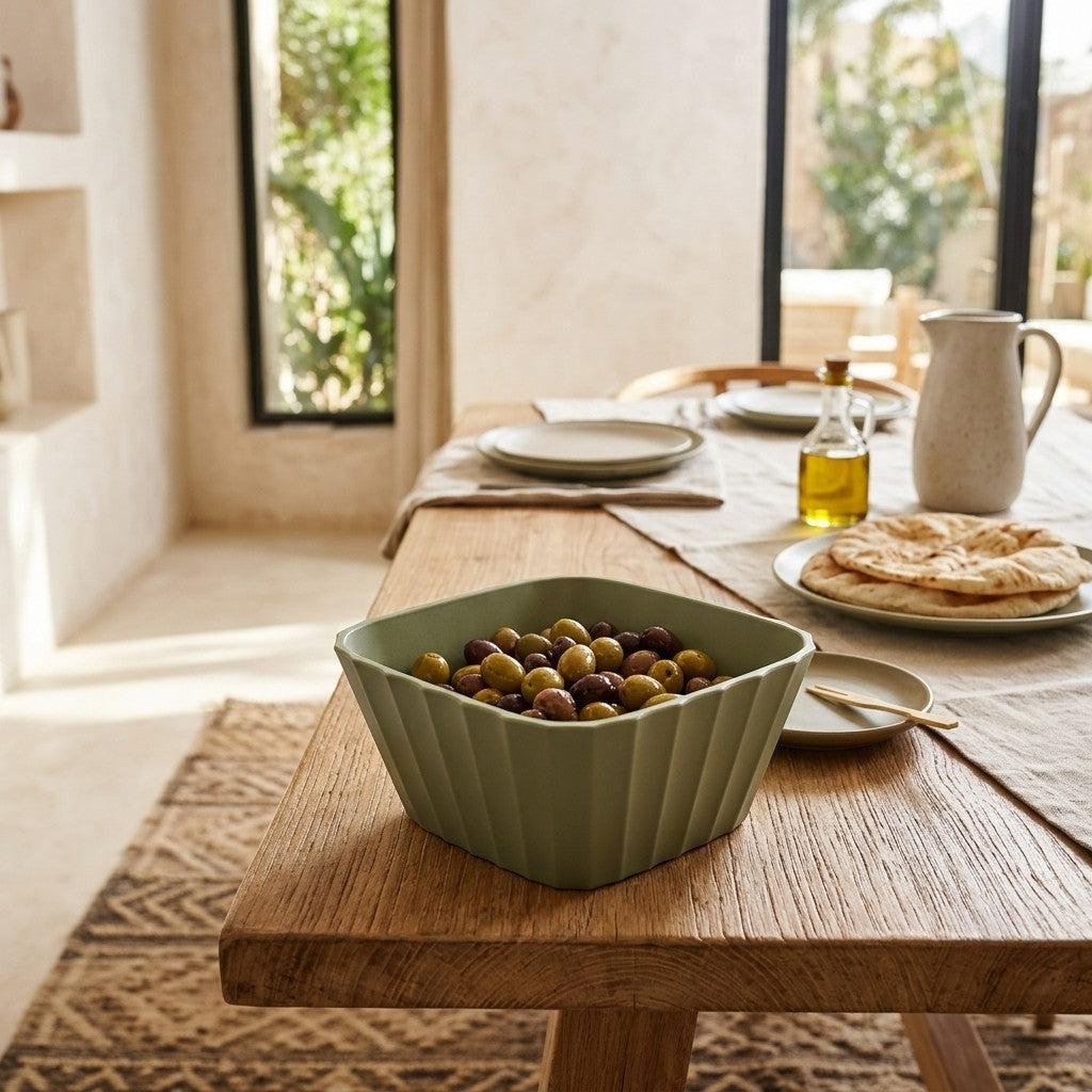 HP-AI-lifestyle Plastic Bowl — Olive