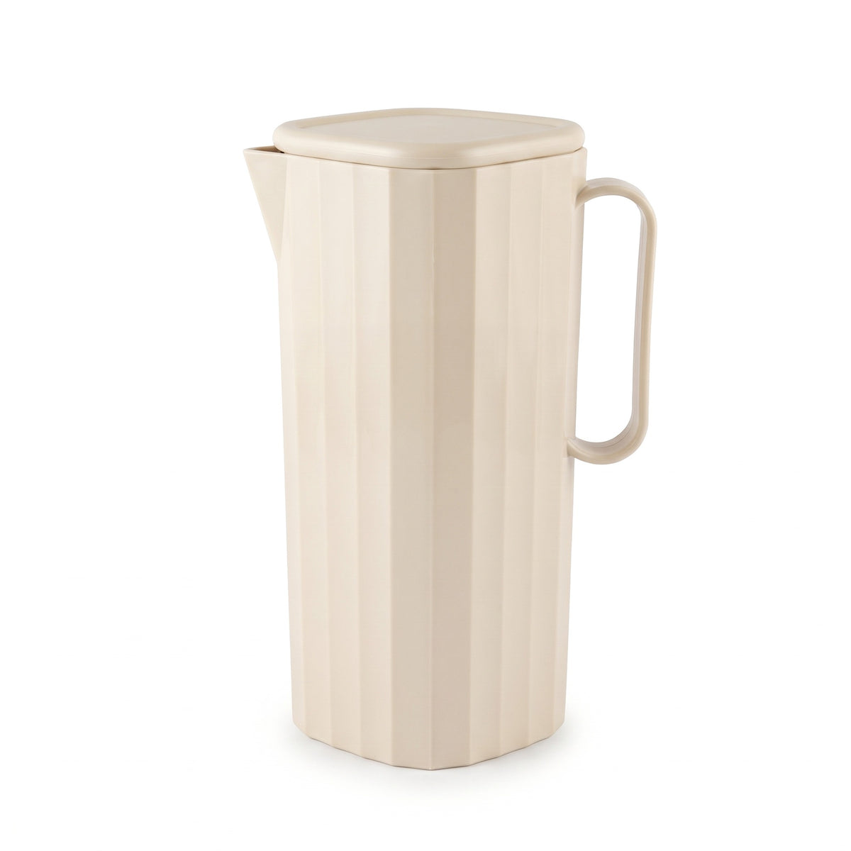 HP-AI-white Ribbed Pitcher