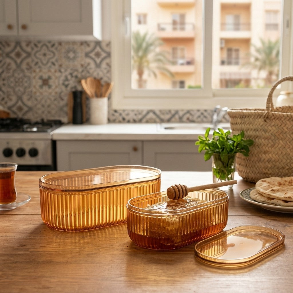 HP-AI-lifestyle Stack & Store Kitchenware Set — Honey