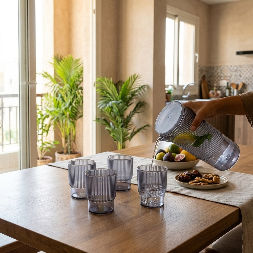 HP-AI-lifestyle Sip, Pour, Repeat Jug & Cups Set