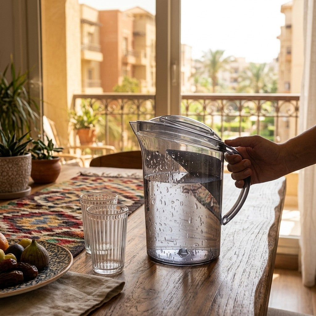 HP-AI-lifestyle Rain-Drop Grey Pour Jug
