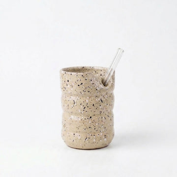 Speckled Beige Pottery Mug