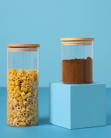 Container Circular with Bamboo Lid