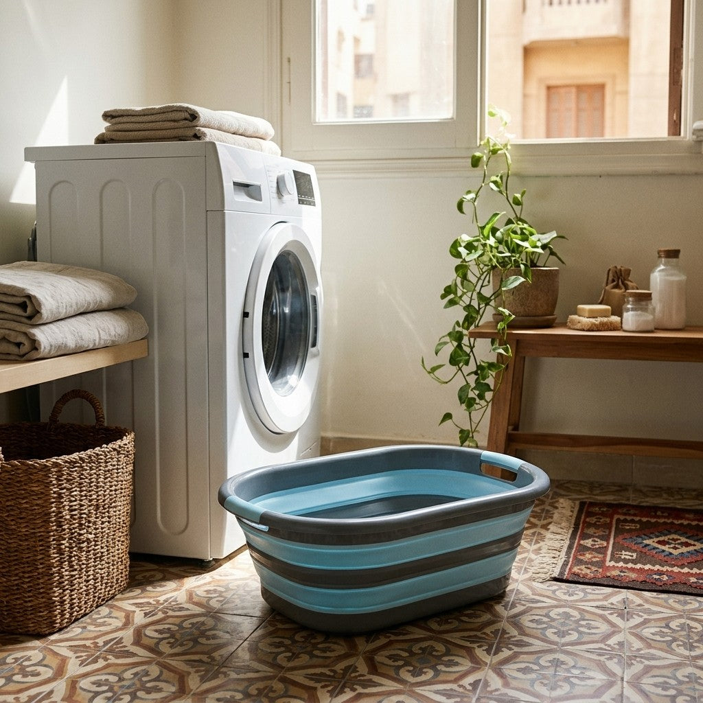 HP-AI-lifestyle Grey Wave Laundry Basket