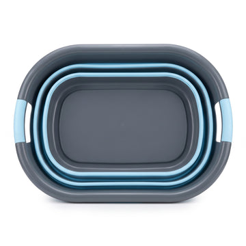 HP-AI-white Grey Wave Laundry Basket