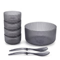 HP-AI-white Crunch-Ready Ribbed Salad Bowls Set