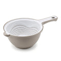 HP-AI-white Plastic Colander with Handle