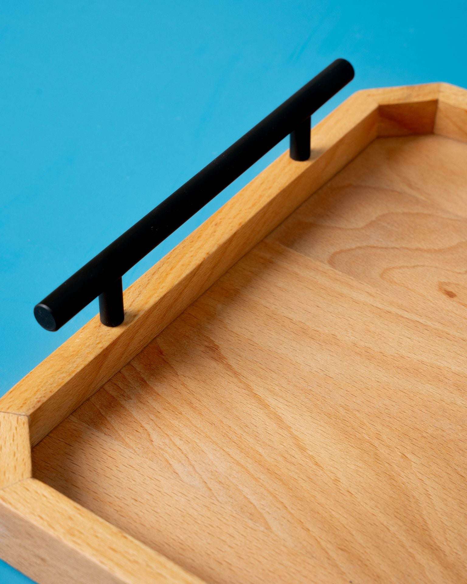Handmade Geometric Wooden Serving Tray