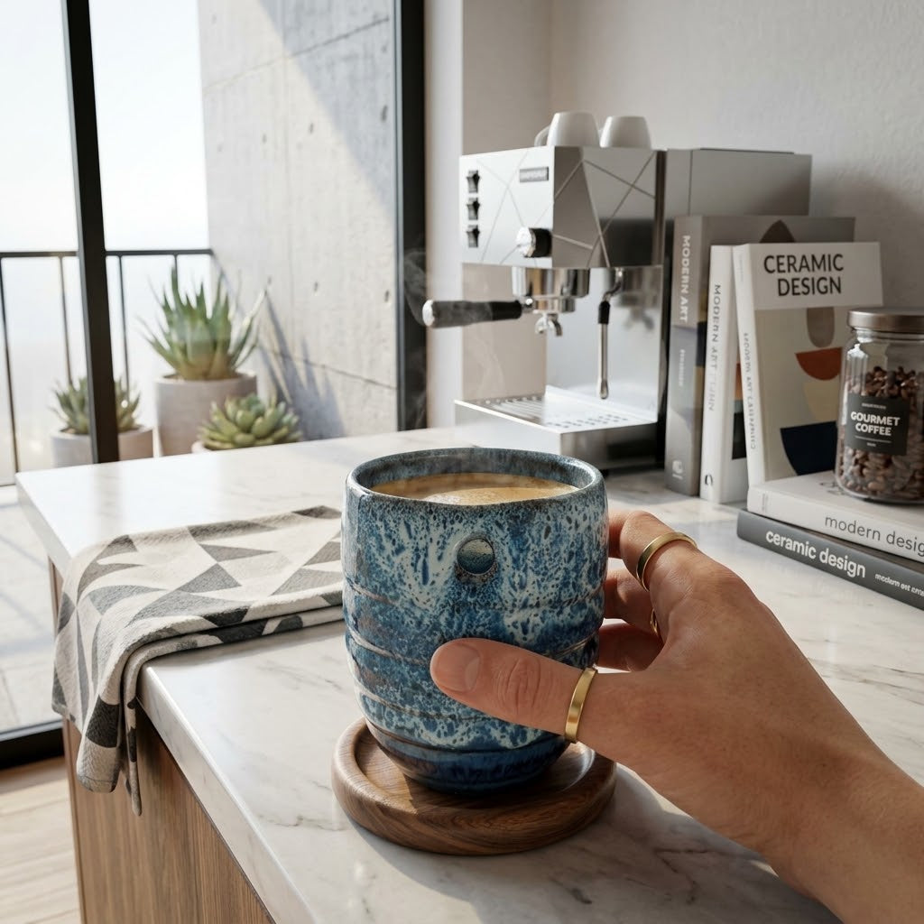 The Sea Blue Pottery Mug