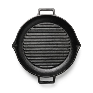 HP-AI-white Premium Black Cast Iron Grill Pan 30 CM