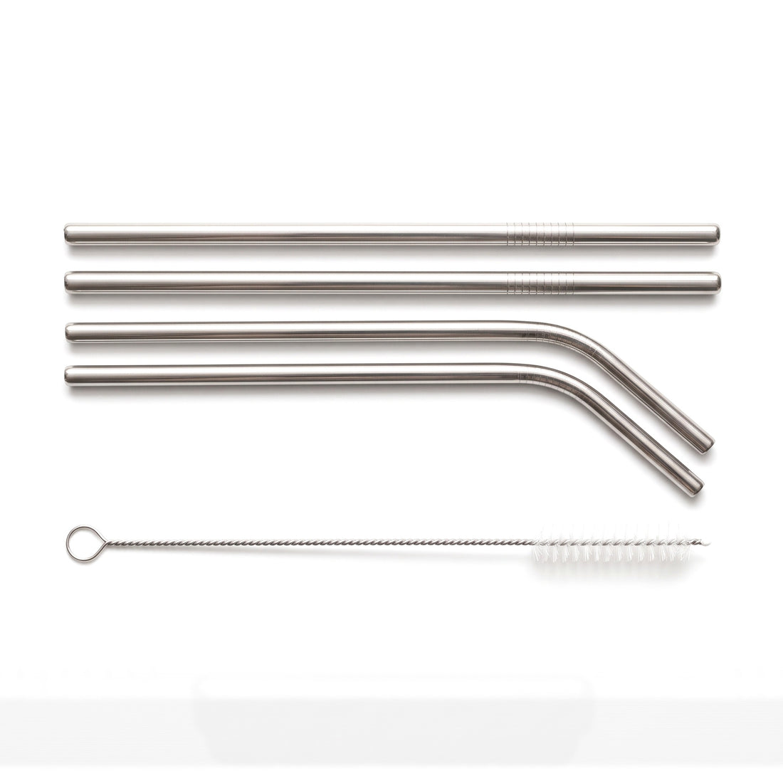 HP-AI-white Silver Sip Stainless Straw Set