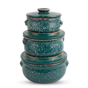 Deep Emerald Pottery Casserole