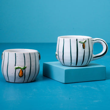 Green Orchard Stripe Mug