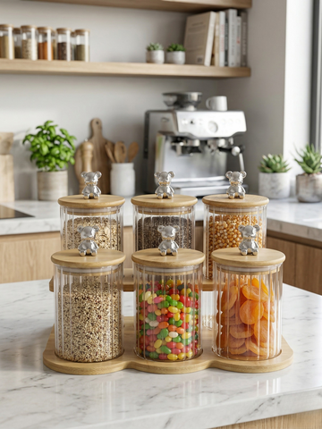 6-Pieces Wood Storage Set