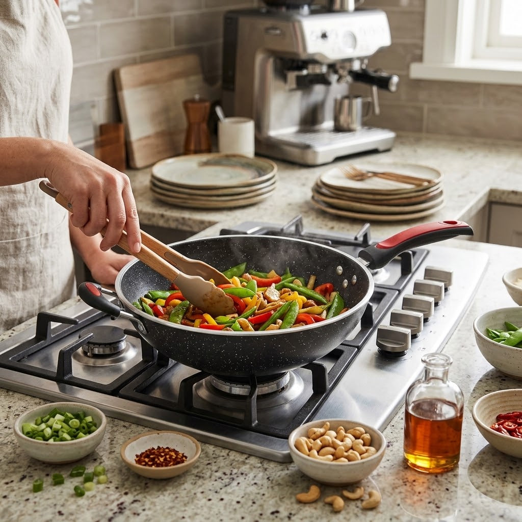 Non-Stick Granite Wok Pan 32 CM