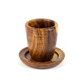 Natural Wood Cup & Saucer — HomePro Egypt (view 1)