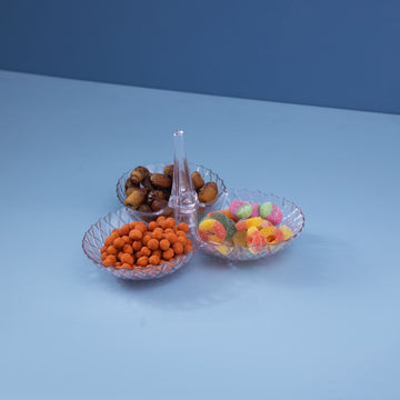 Acrylic 3-Section Snack Tray