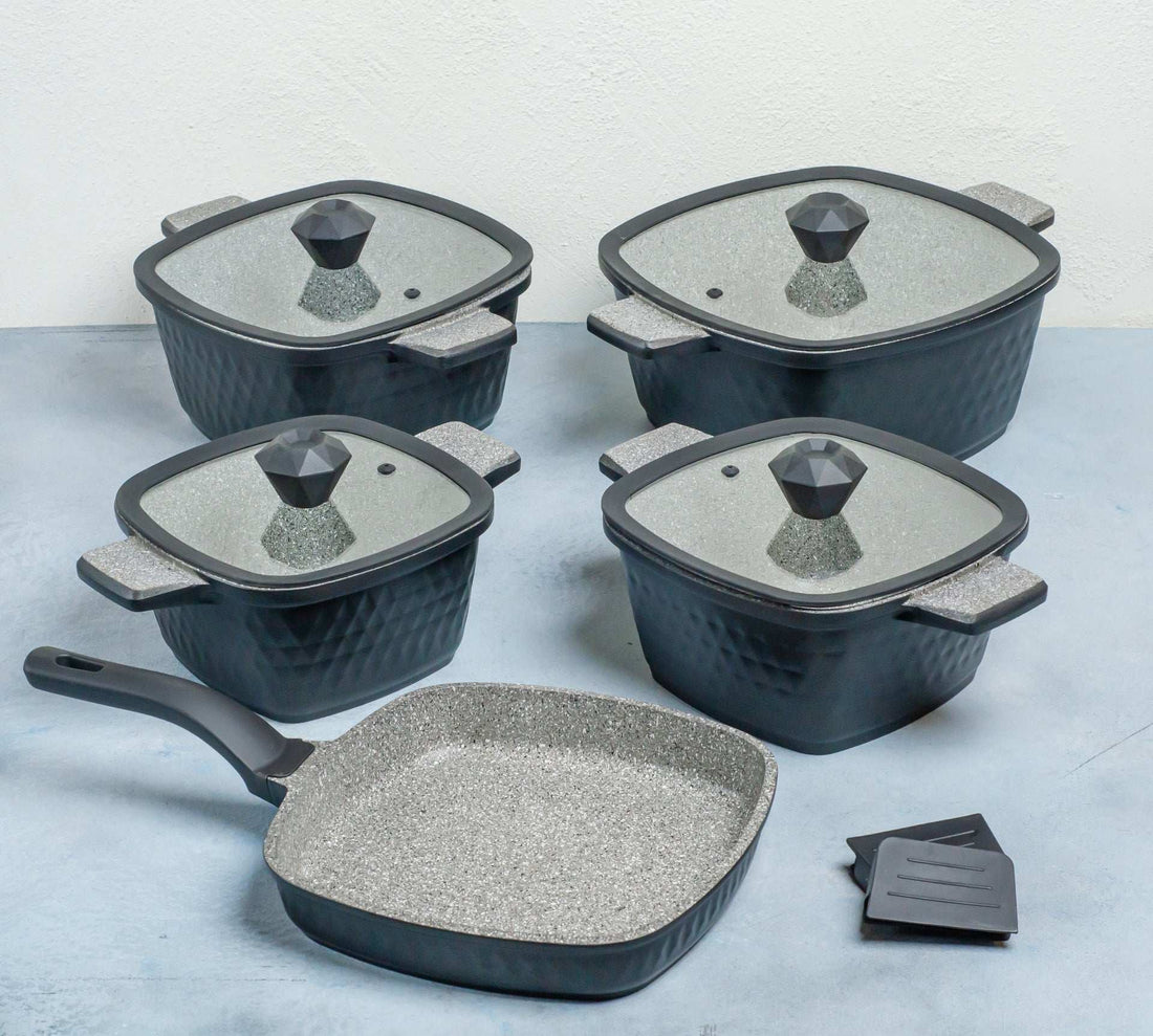 11 Pieces Set Cube Die-Cast Granite