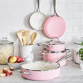 GreenLife Cookware & Utensils Set 12 PC Ceramic Non-Stick PFAS