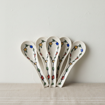 Floral Porcelain Spoon