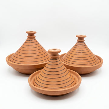3-Piece Artisan Pottery Tagine Set