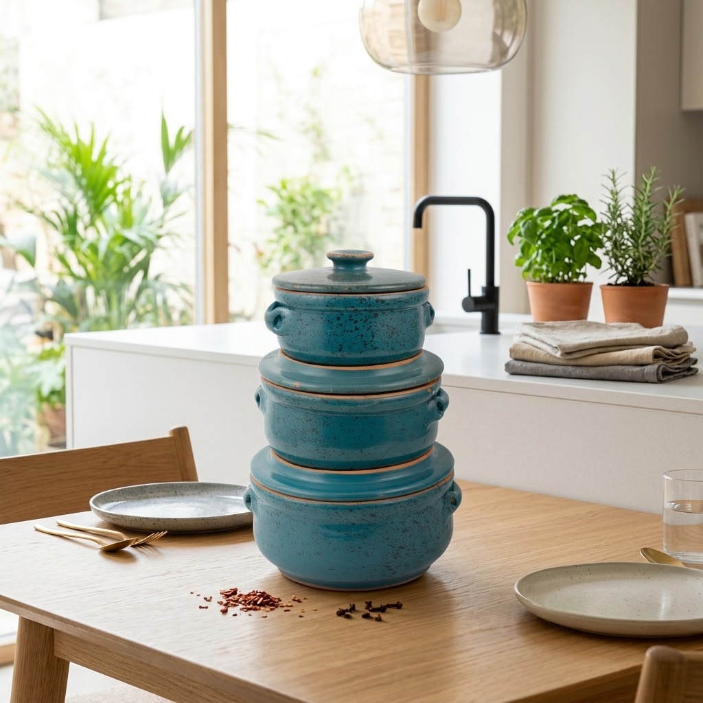 Oceanic Glow Pottery Casserole